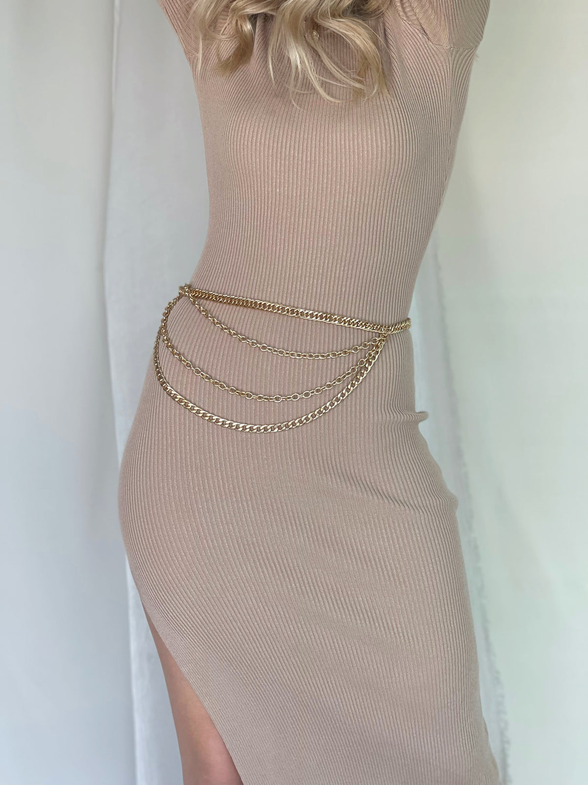 SIENNE NUDE SWEATER DRESS