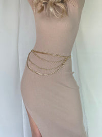 SIENNE NUDE SWEATER DRESS