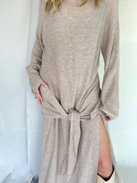 FEENY SWEATER DRESS TAUPE