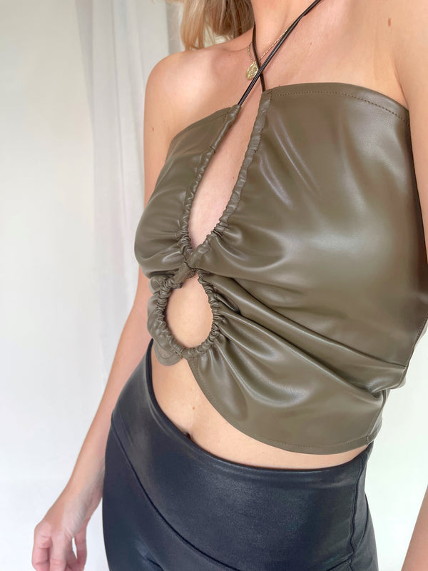 DEMI OLIVE TOP