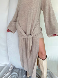 FEENY SWEATER DRESS TAUPE