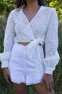 MOONSTONE EYELET TOP