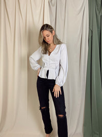 EVIE GREY BLOUSE