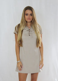 UPTOWNER SUEDE DRESS