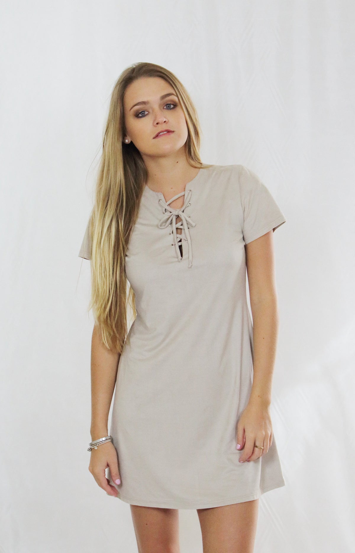 UPTOWNER SUEDE DRESS