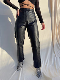 ALASKA BLACK LEATHER PANTS