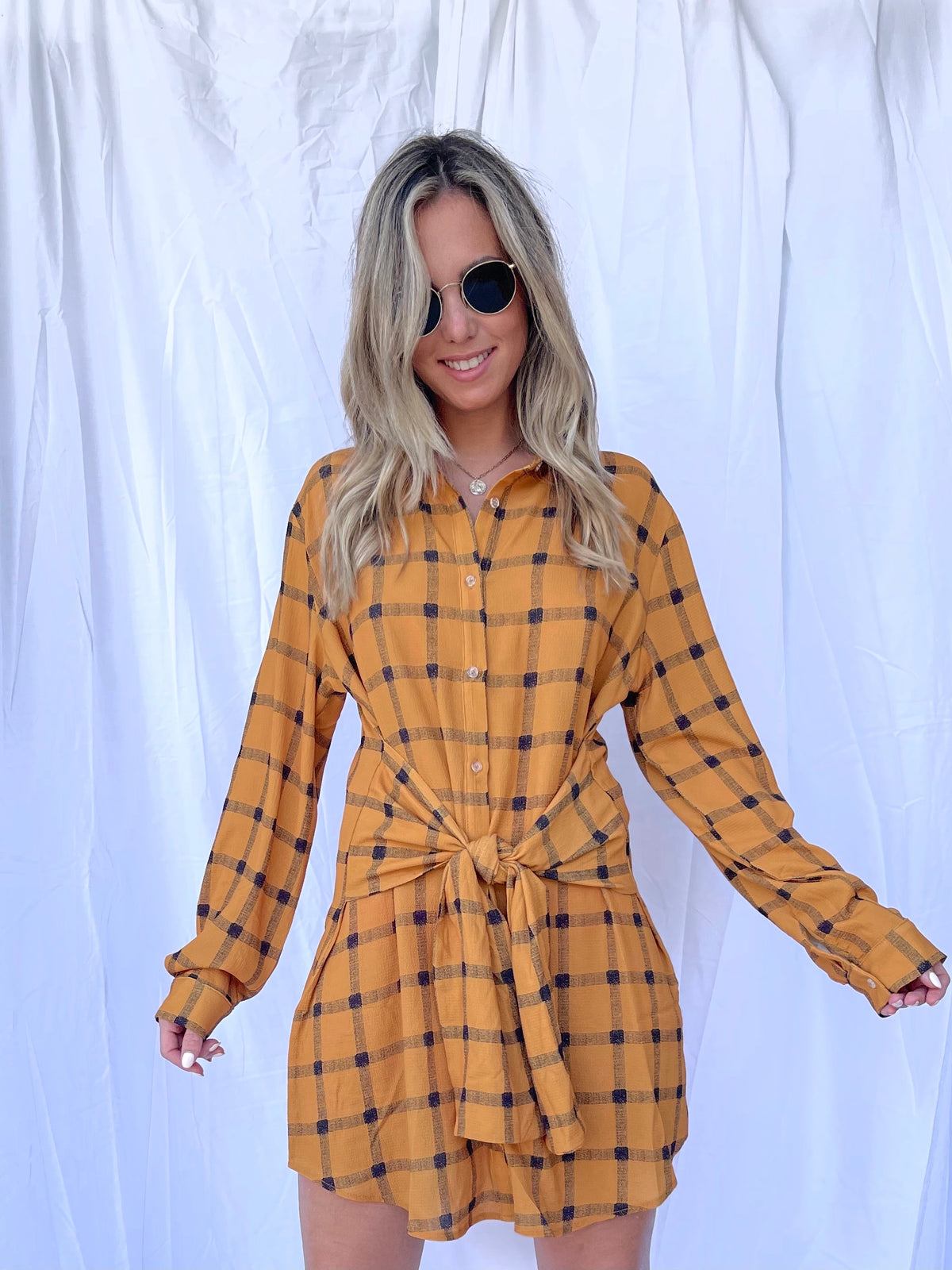 PARKER PLAID DRESS