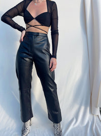 ALASKA BLACK LEATHER PANTS