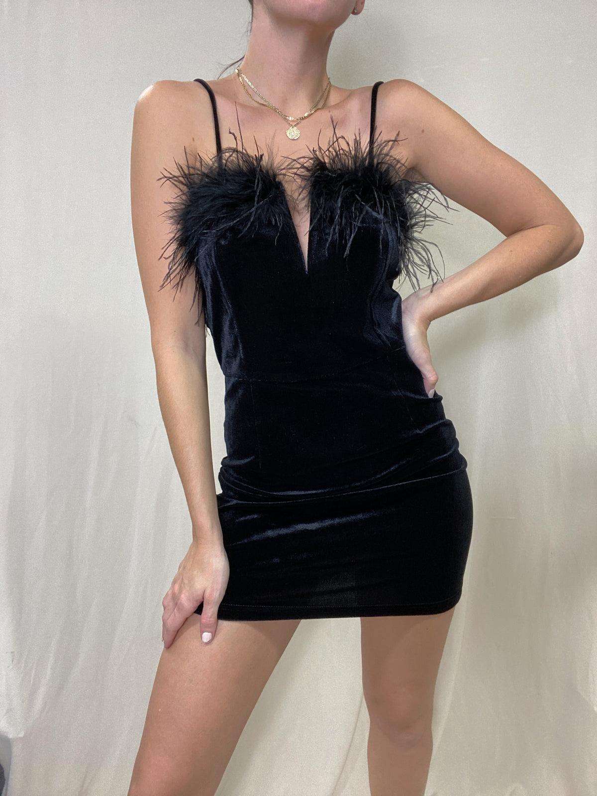 RIO FEATHER MINI DRESS